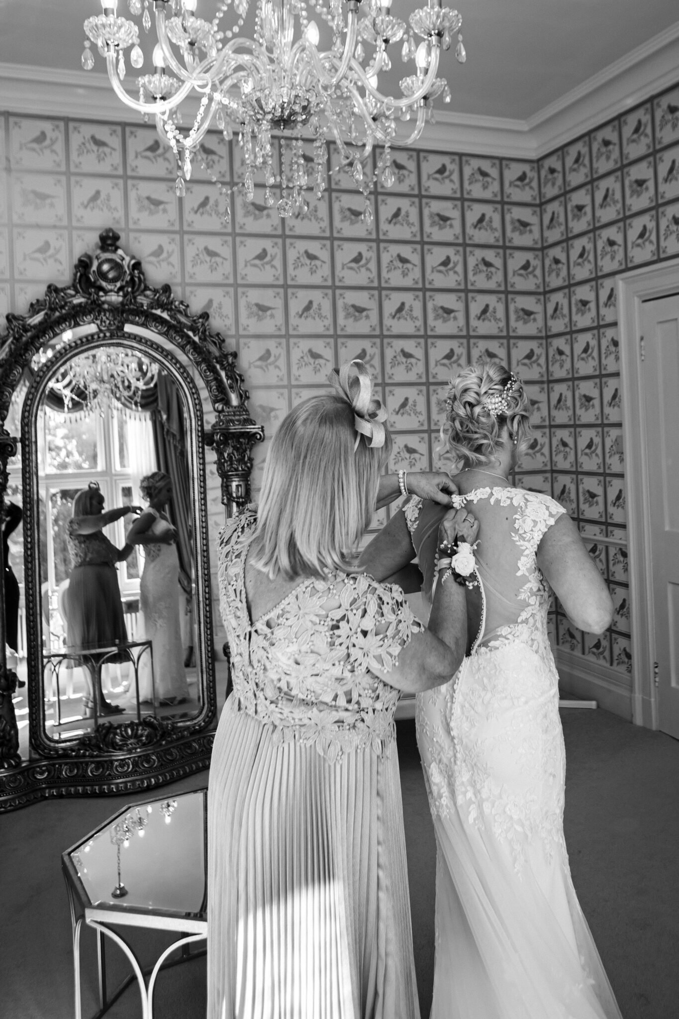 Emotional wedding morning moments at Holmewood Hall