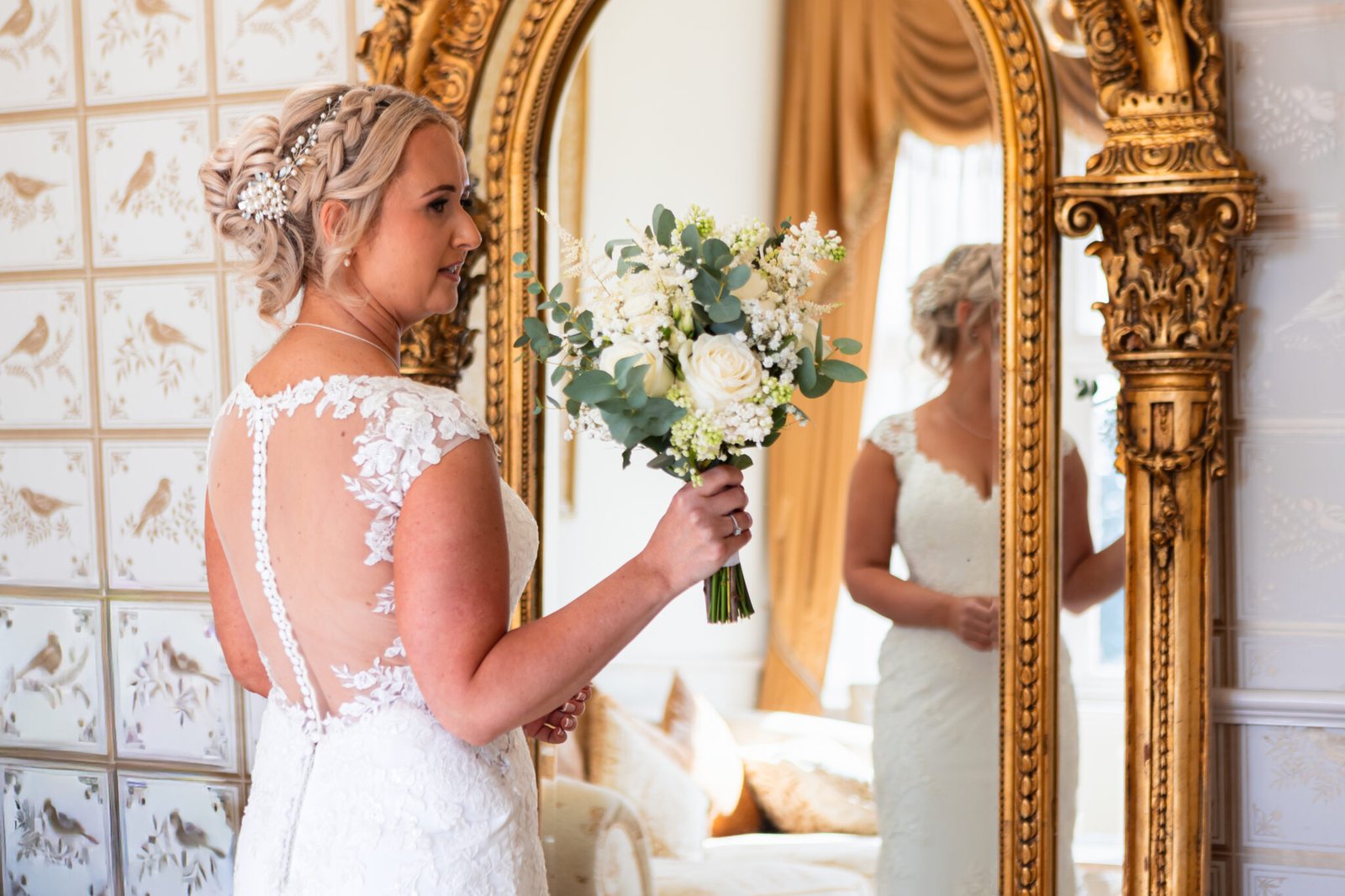 Emotional wedding morning moments at Holmewood Hall