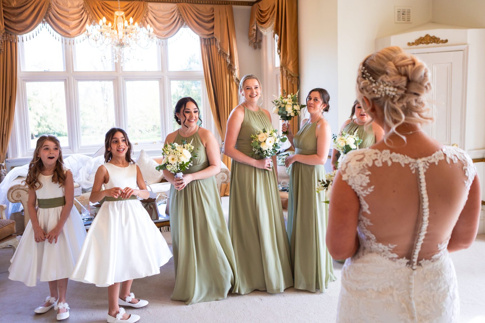 Emotional wedding morning moments at Holmewood Hall