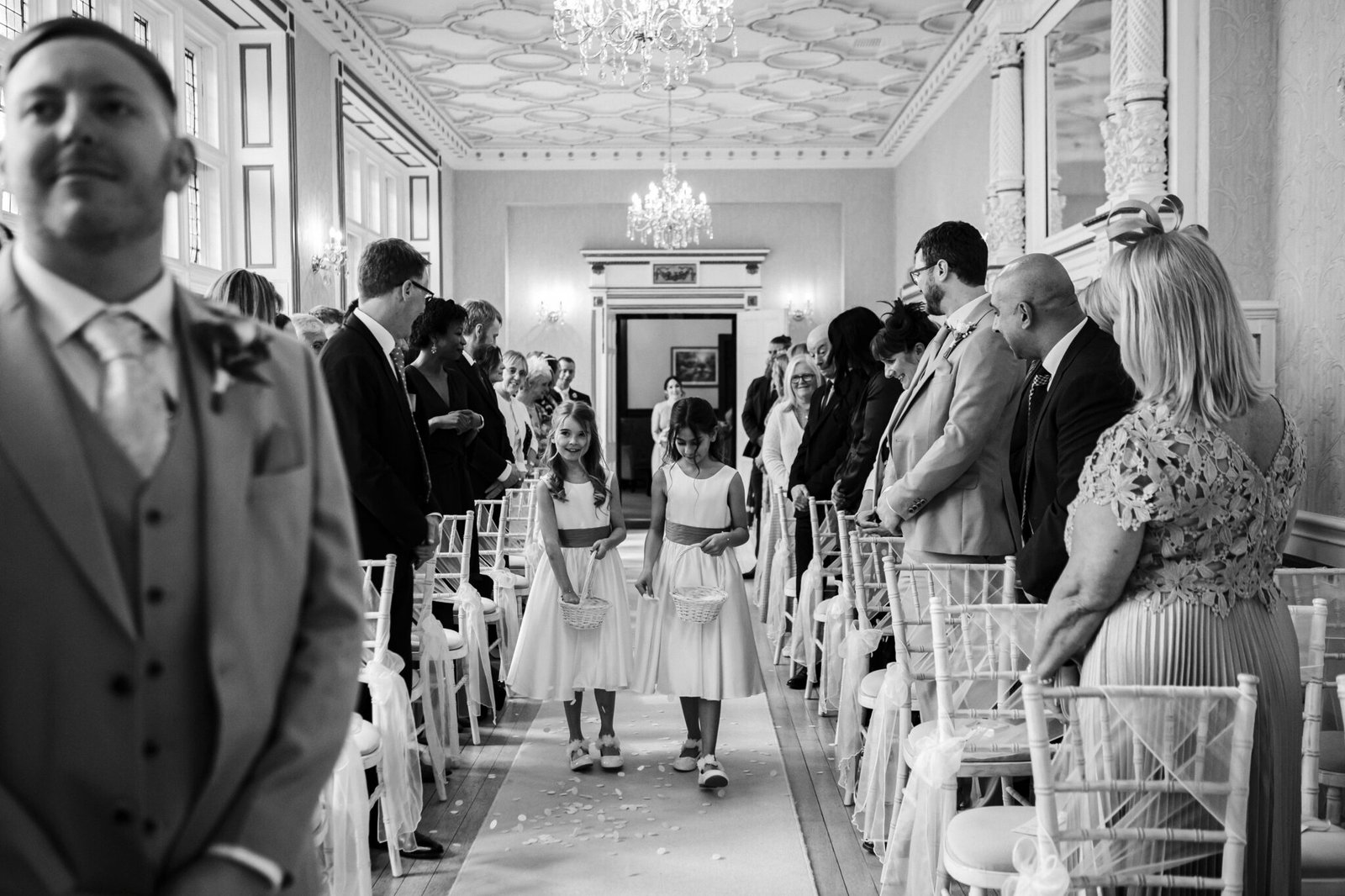 Wedding ceremony in the Gold Room at Holmewood Hall