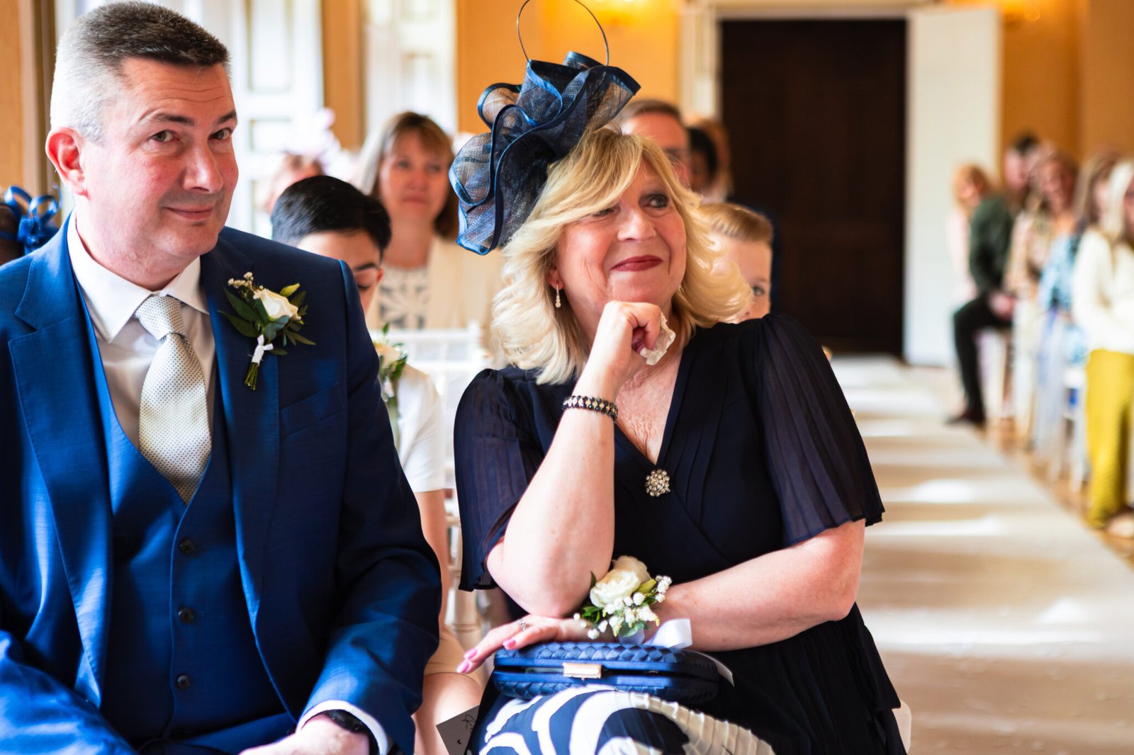 Wedding ceremony in the Gold Room at Holmewood Hall