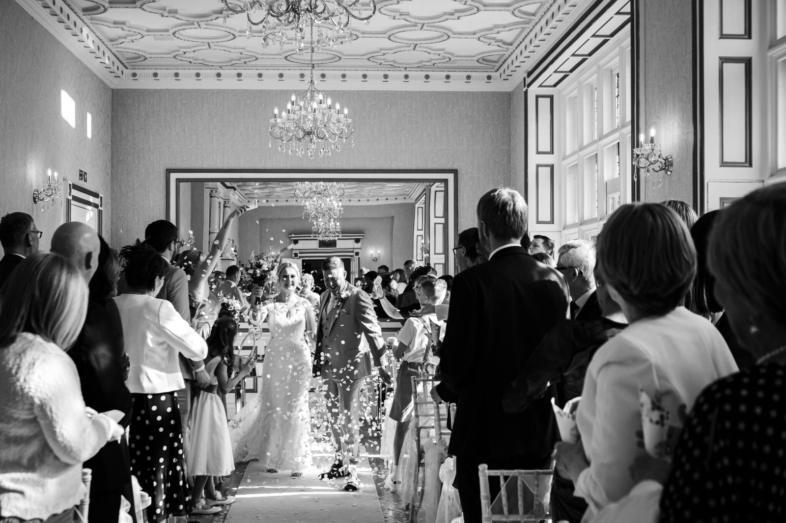Wedding ceremony in the Gold Room at Holmewood Hall