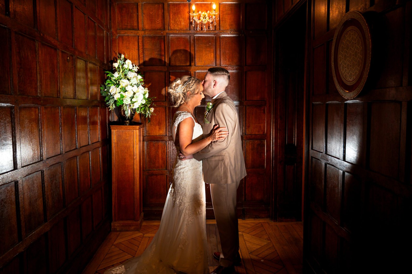 Wedding couple portrait by Cambridge wedding photographer