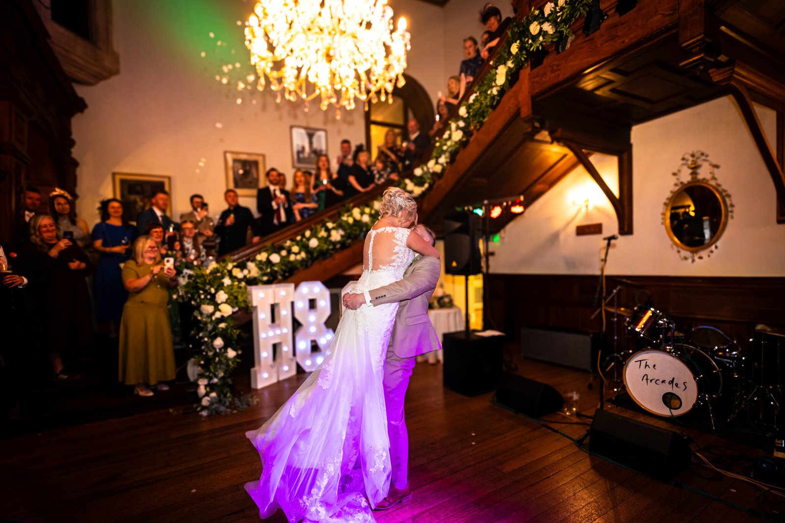 First dance beneath the staircase at Holmewood Hall