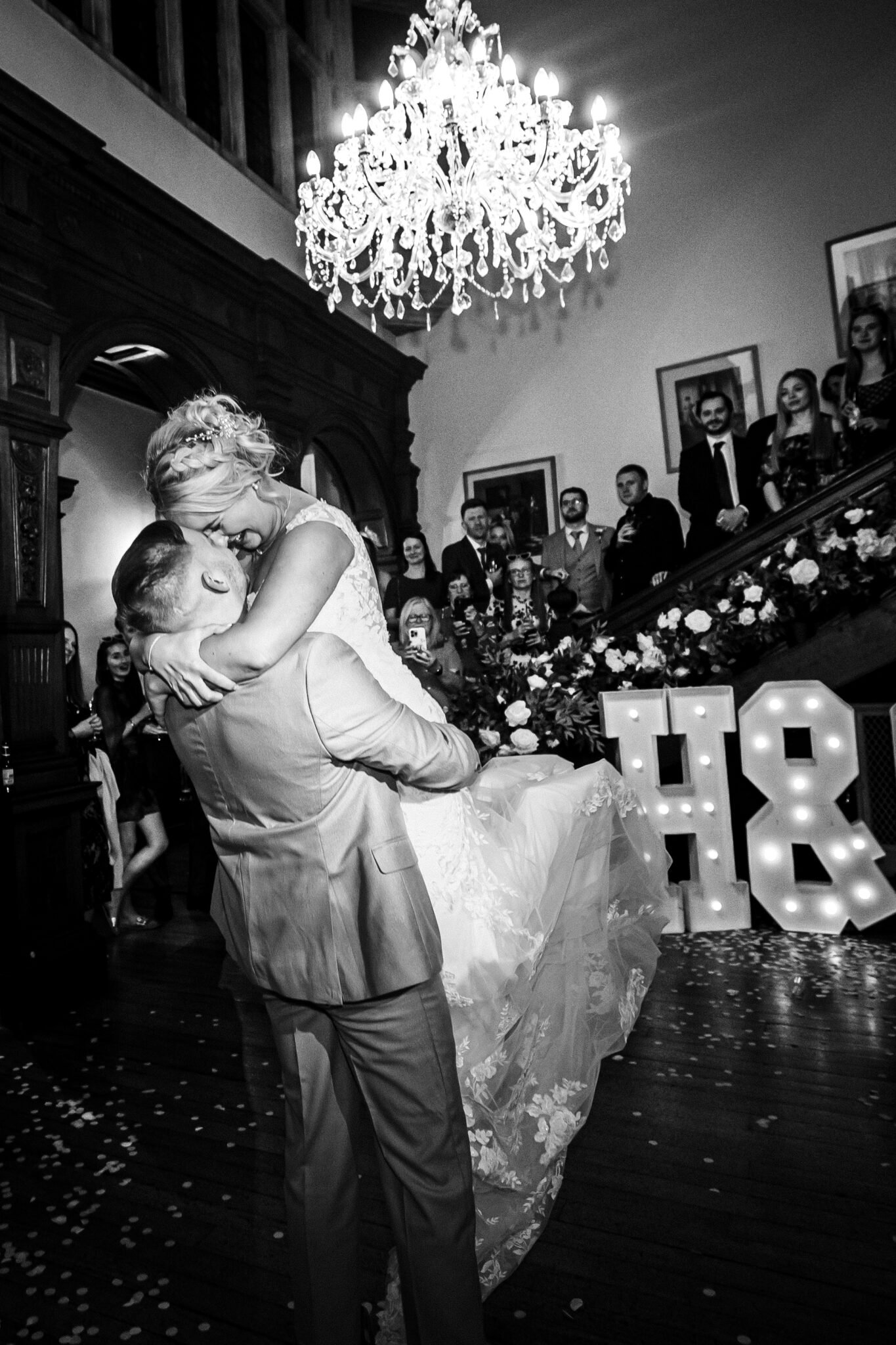 First dance beneath the staircase at Holmewood Hall