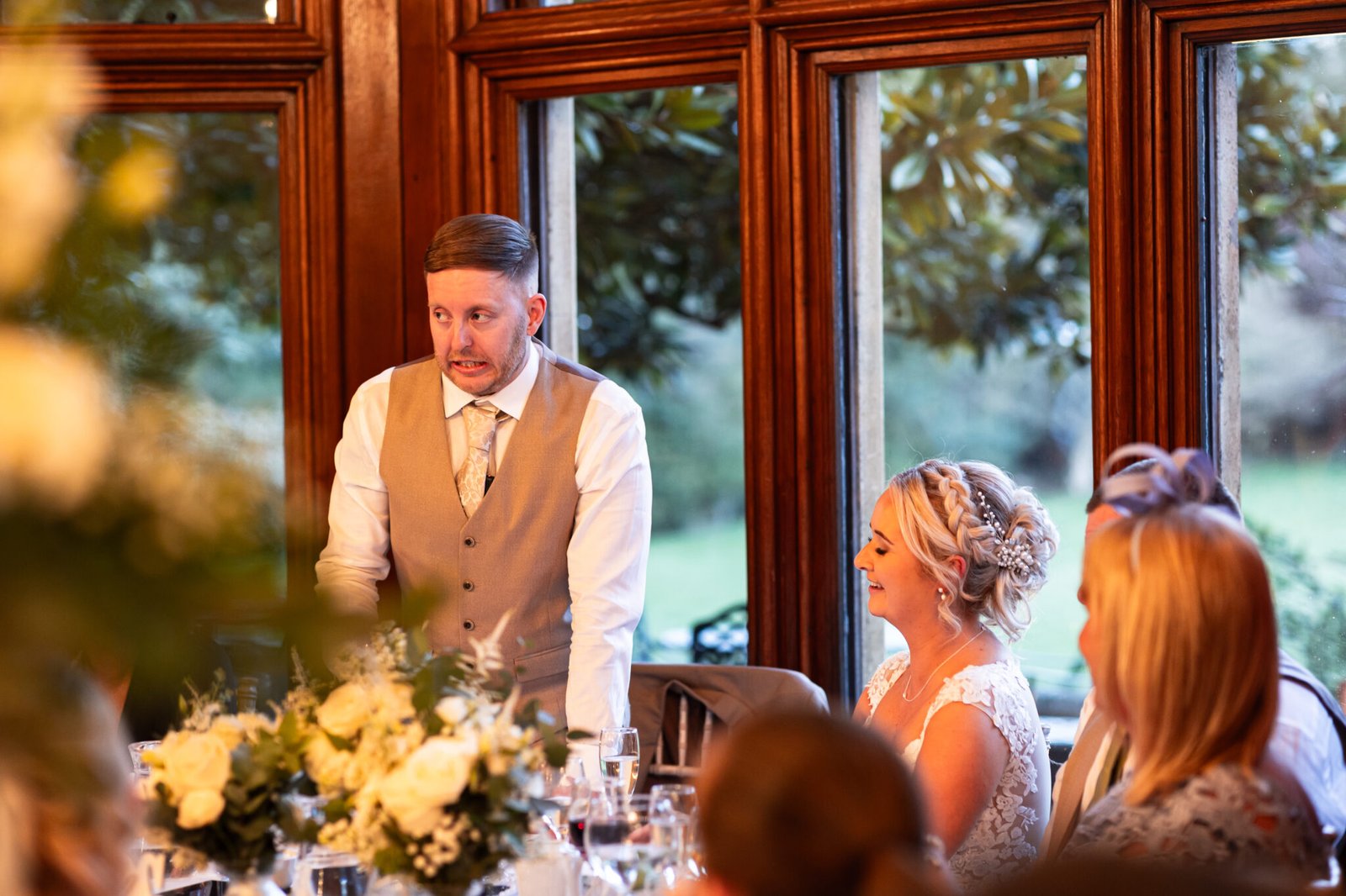 Candid wedding photography at Holmewood Hall